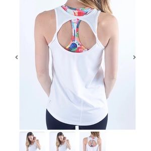 White Zyia twist tank top